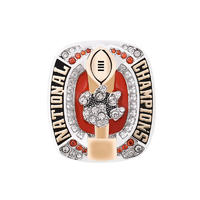 American football game prize customize silver world championship ring
