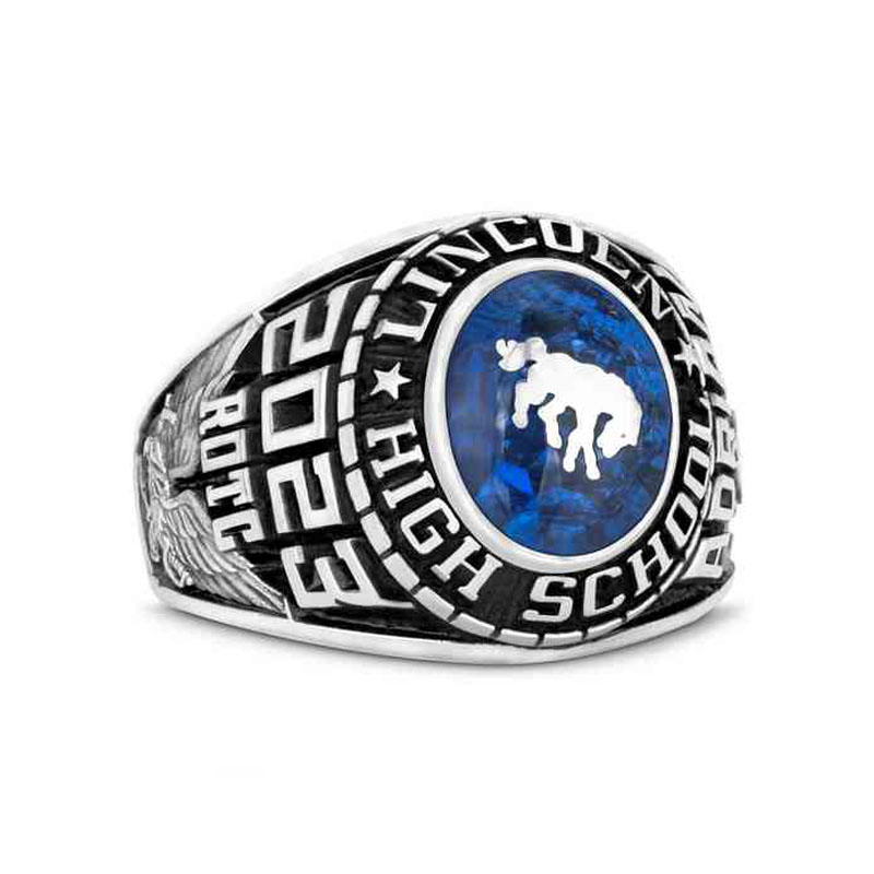 Custom made 925 sterling silver class rings Middle School graduation ring